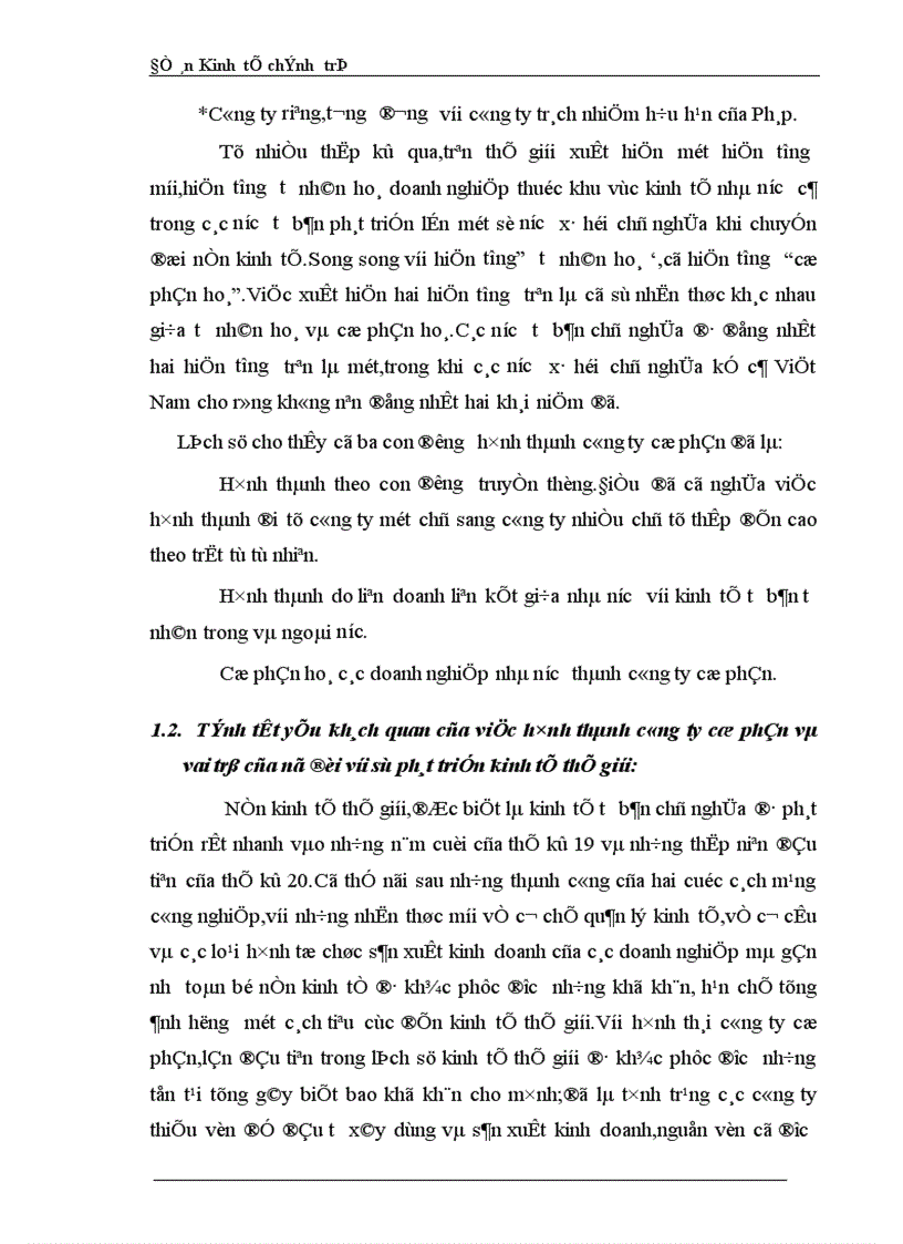 image for page Thực trạng các công ty cổ phần và tình hình cổ phần hoá doanh nghiệp ở nước ta hiện nay 1