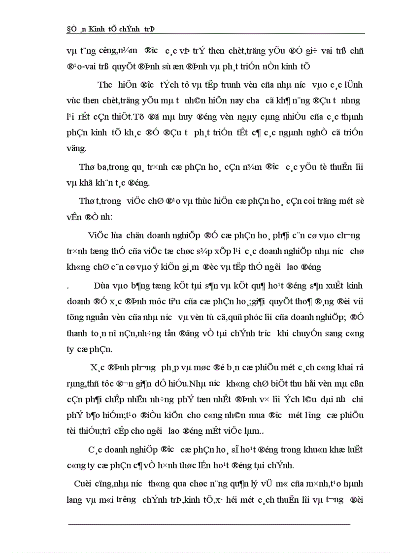 image for page Thực trạng các công ty cổ phần và tình hình cổ phần hoá doanh nghiệp ở nước ta hiện nay 1