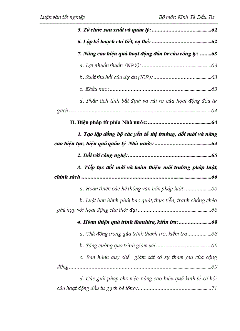 image for page Thực trạng và giải pháp nâng cao hiệu quả hoạt động đầu tư sản xuất gạch bê tông ở Công ty cổ phần Thăng Long 1