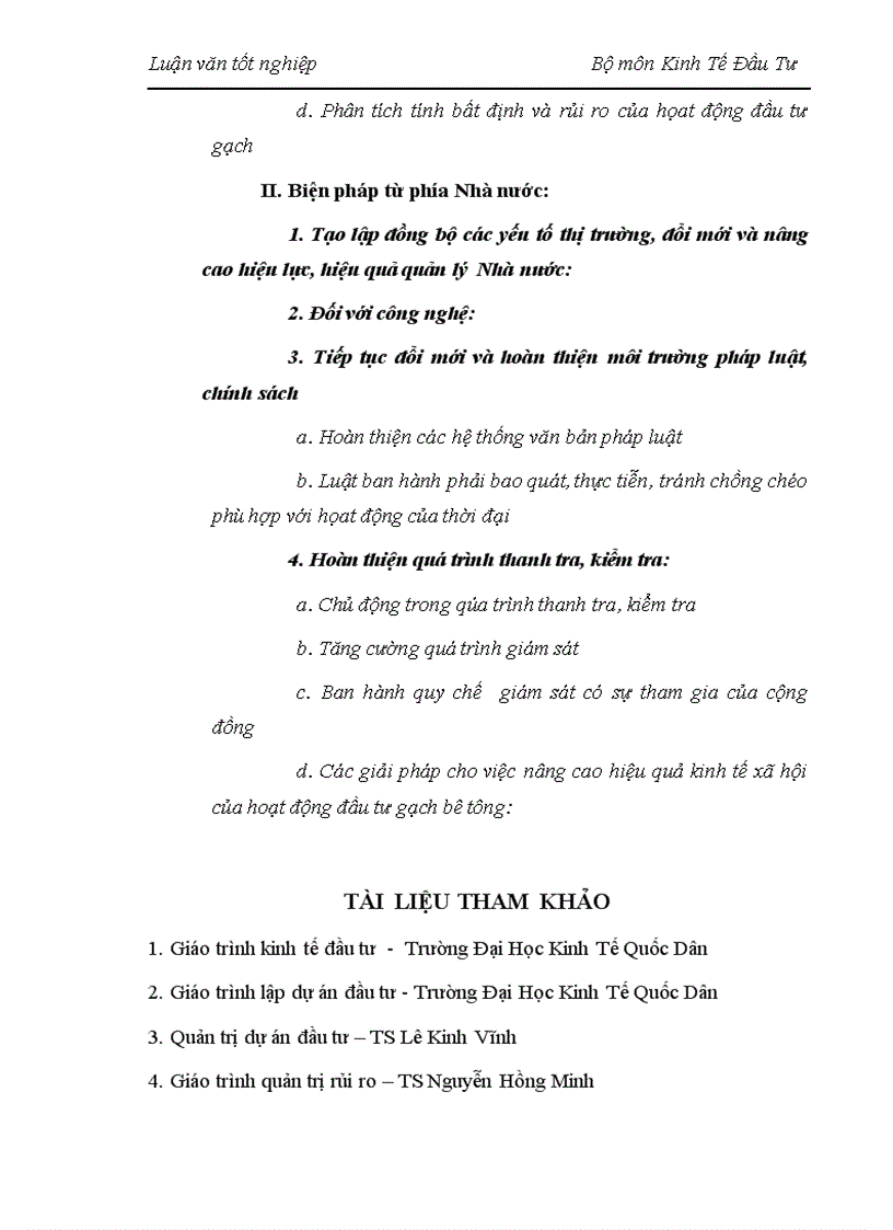 image for page Thực trạng và giải pháp nâng cao hiệu quả hoạt động đầu tư sản xuất gạch bê tông ở Công ty cổ phần Thăng Long 1