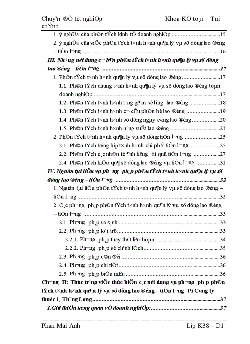 image for page Hoàn thiện nội dung và phương pháp phân tích tình hình quản lý và sử dụng lao động tiền lương tại Công ty thuốc lá Thăng Long