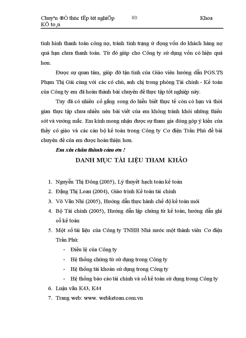 image for page Thực trạng kế toán tiêu thụ và xác định kết quả tiêu thụ tại Công ty TNHH Nhà nước một thành viên Cơ điện Trần Phú 1