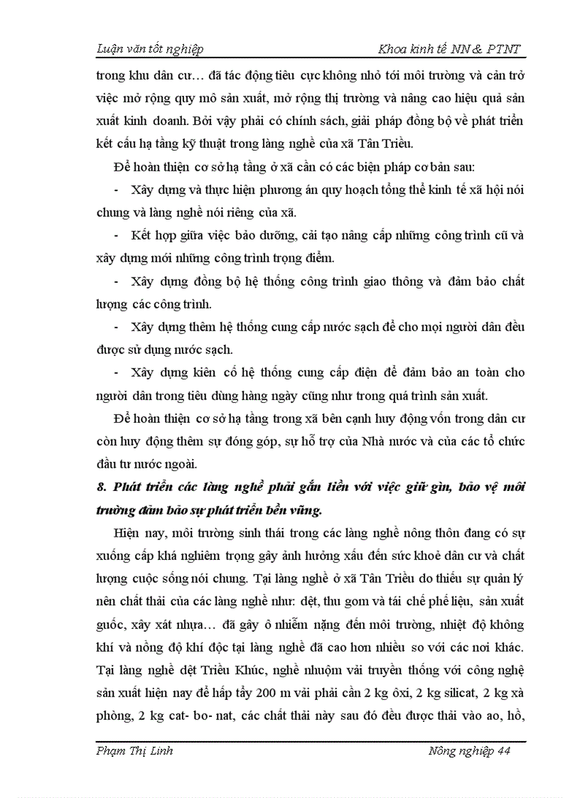 image for page Thực trạng và giải pháp chủ yếu phát triển làng nghề ở xã Tân Triều huyện Thanh Trì Hà Nội 1