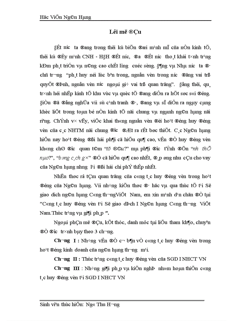 image for page Công tác huy động vốn tại Sở giao dịch I Ngân hàng Công thương Việt Nam Thực trạng và giải pháp 1