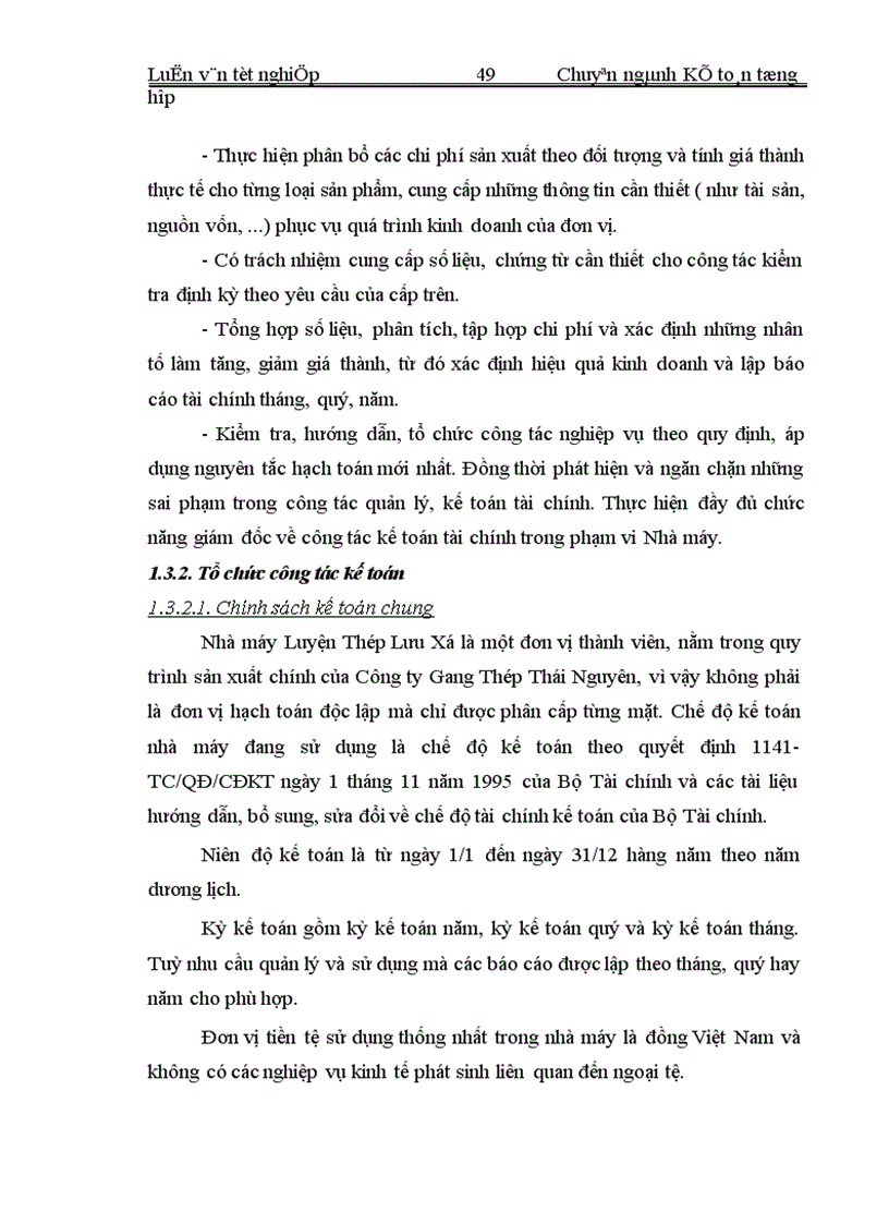 image for page Hạch toán chi phí sản xuất và tính giá thành sản phẩm tại Nhà máy Luyện thép Lưu Xá Công ty Gang thép Thái Nguyên