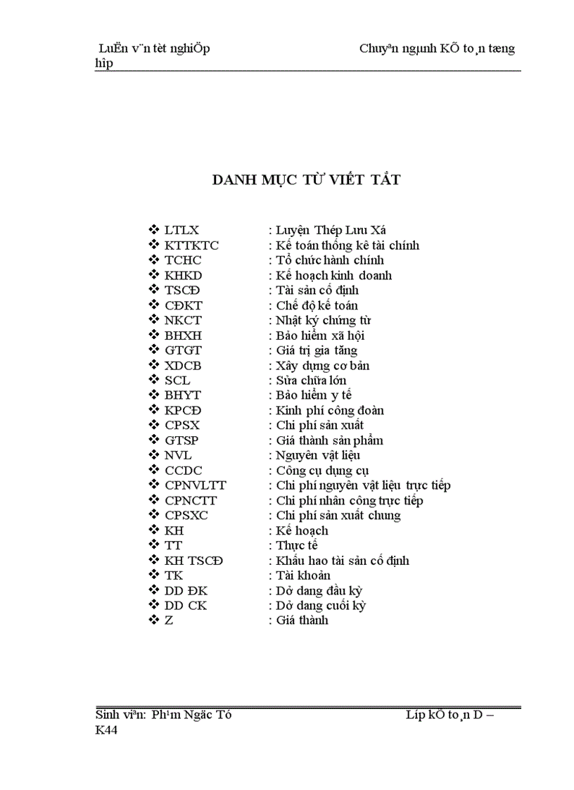 image for page Hạch toán chi phí sản xuất và tính giá thành sản phẩm tại Nhà máy Luyện thép Lưu Xá Công ty Gang thép Thái Nguyên