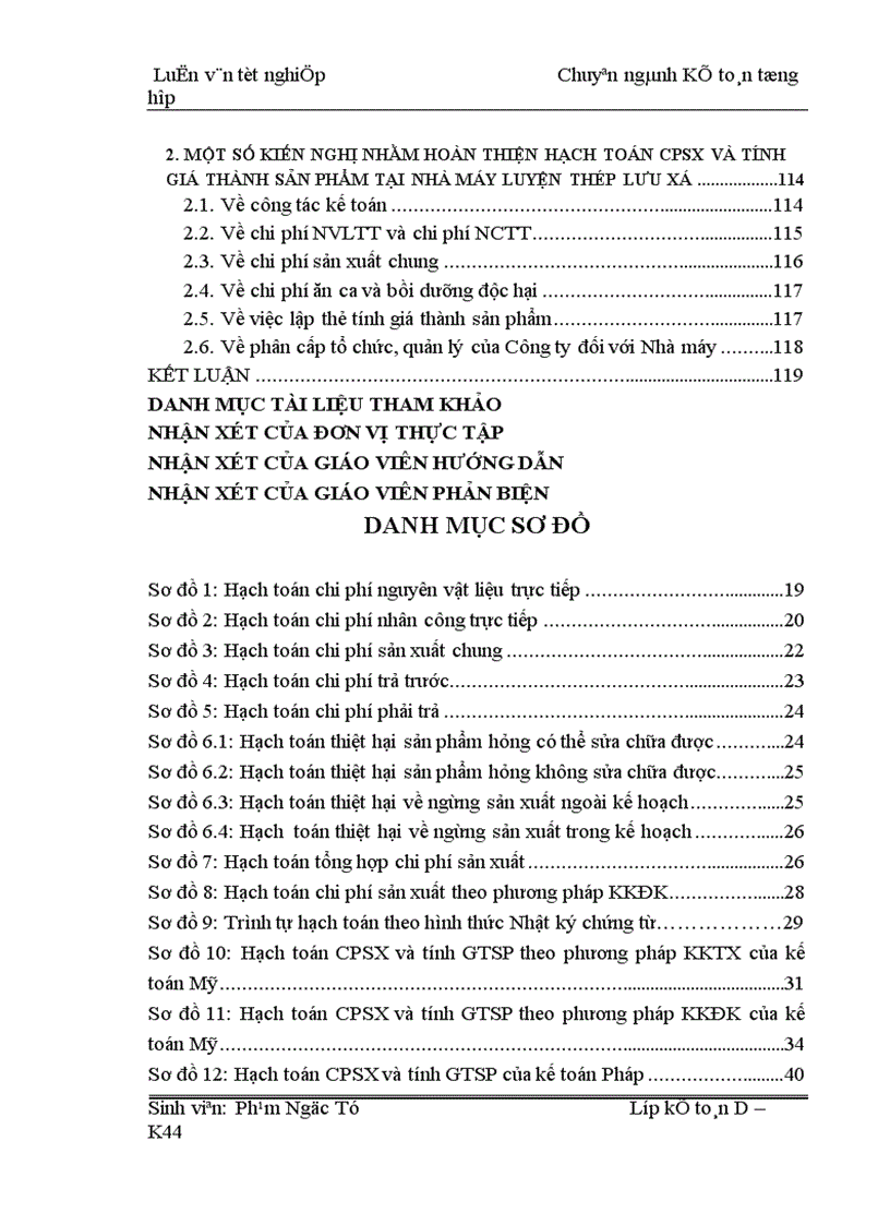 image for page Hạch toán chi phí sản xuất và tính giá thành sản phẩm tại Nhà máy Luyện thép Lưu Xá Công ty Gang thép Thái Nguyên