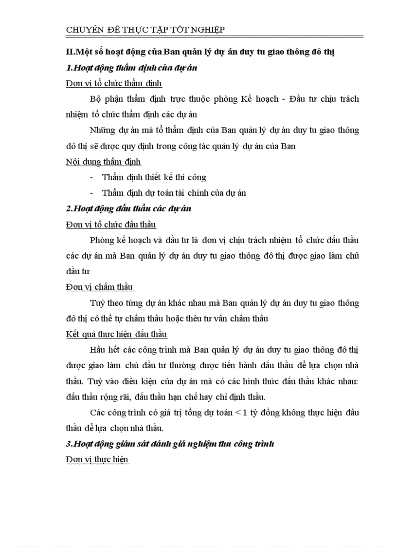 image for page Thực trạng và một số giải pháp nhằm nâng cao hiệu quả quản lý dự án tại Ban quản lý dự án duy tu giao thông đô thị 1