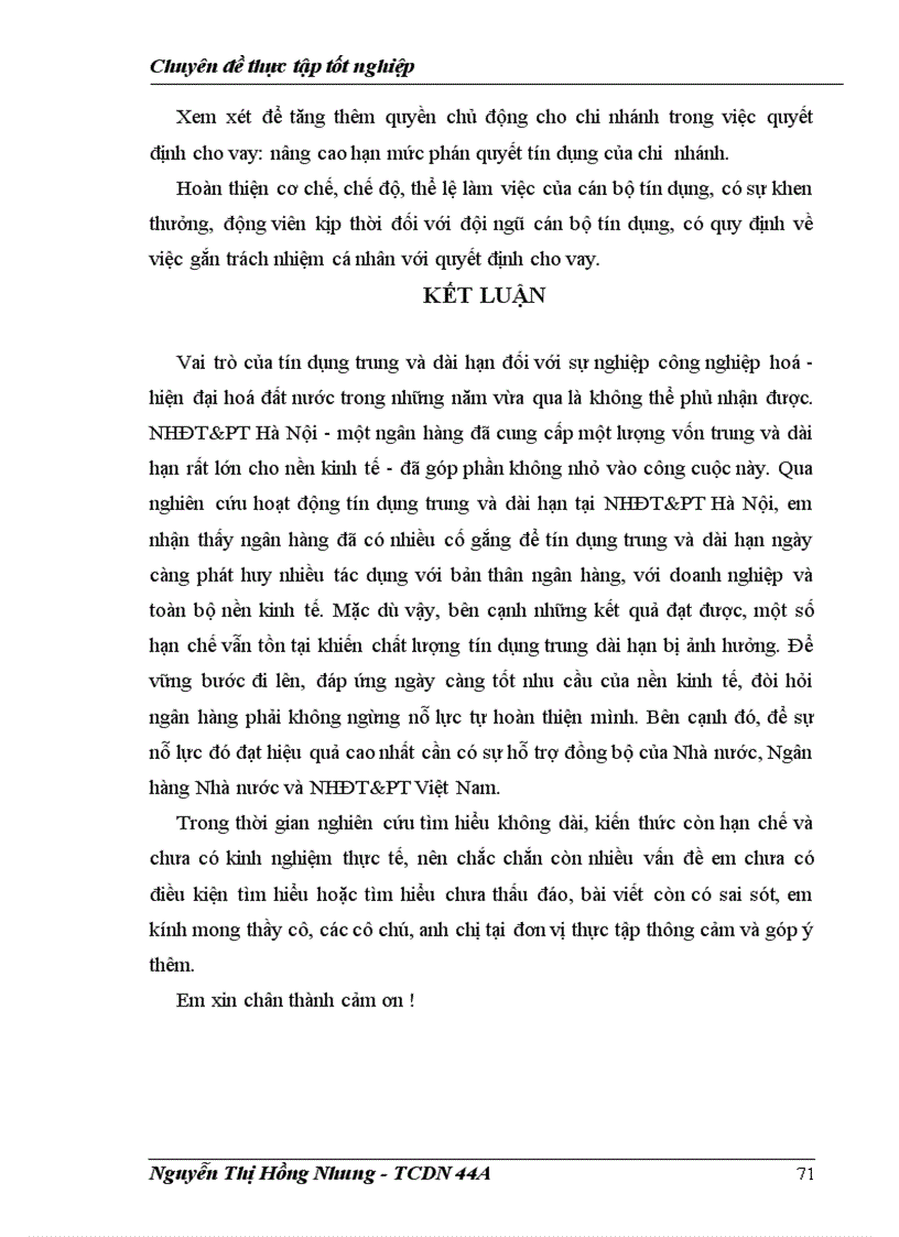 image for page Giải pháp nâng cao chất lượng tín dụng trung và dài hạn tại chi nhánh Ngân hàng Đầu tư và Phát triển Hà Nội