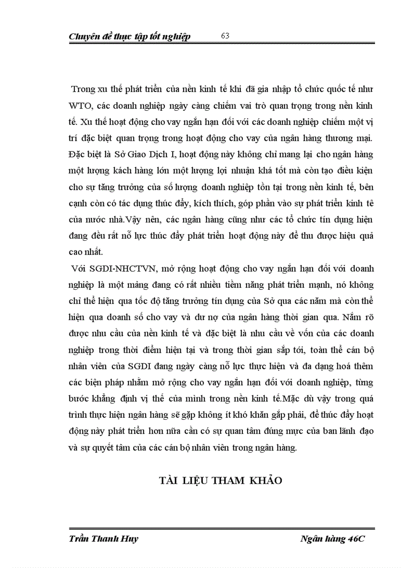 image for page Giải pháp mở rộng hoạt động cho vay ngắn hạn đối với các doanh nghiệp trong nền kinh tế tại SGDI NHCTVN