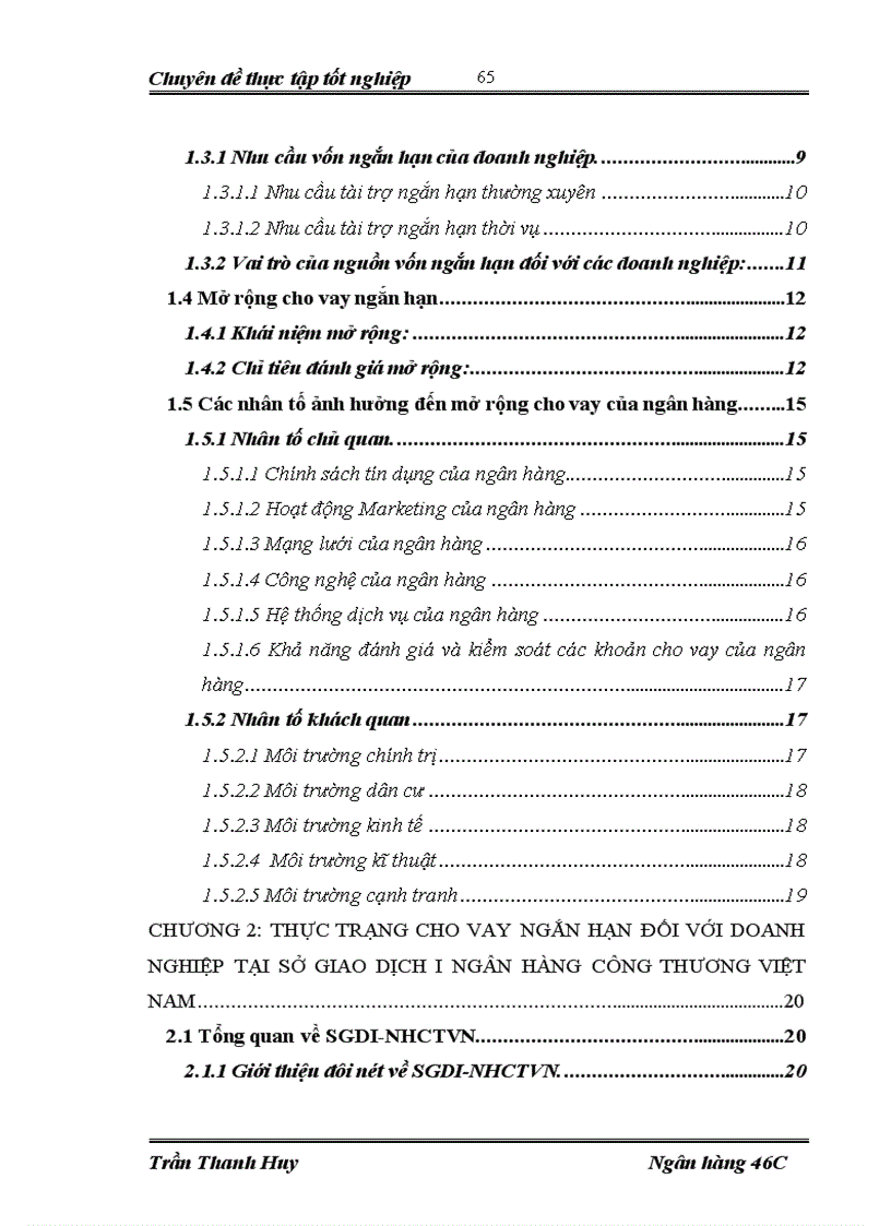 image for page Giải pháp mở rộng hoạt động cho vay ngắn hạn đối với các doanh nghiệp trong nền kinh tế tại SGDI NHCTVN