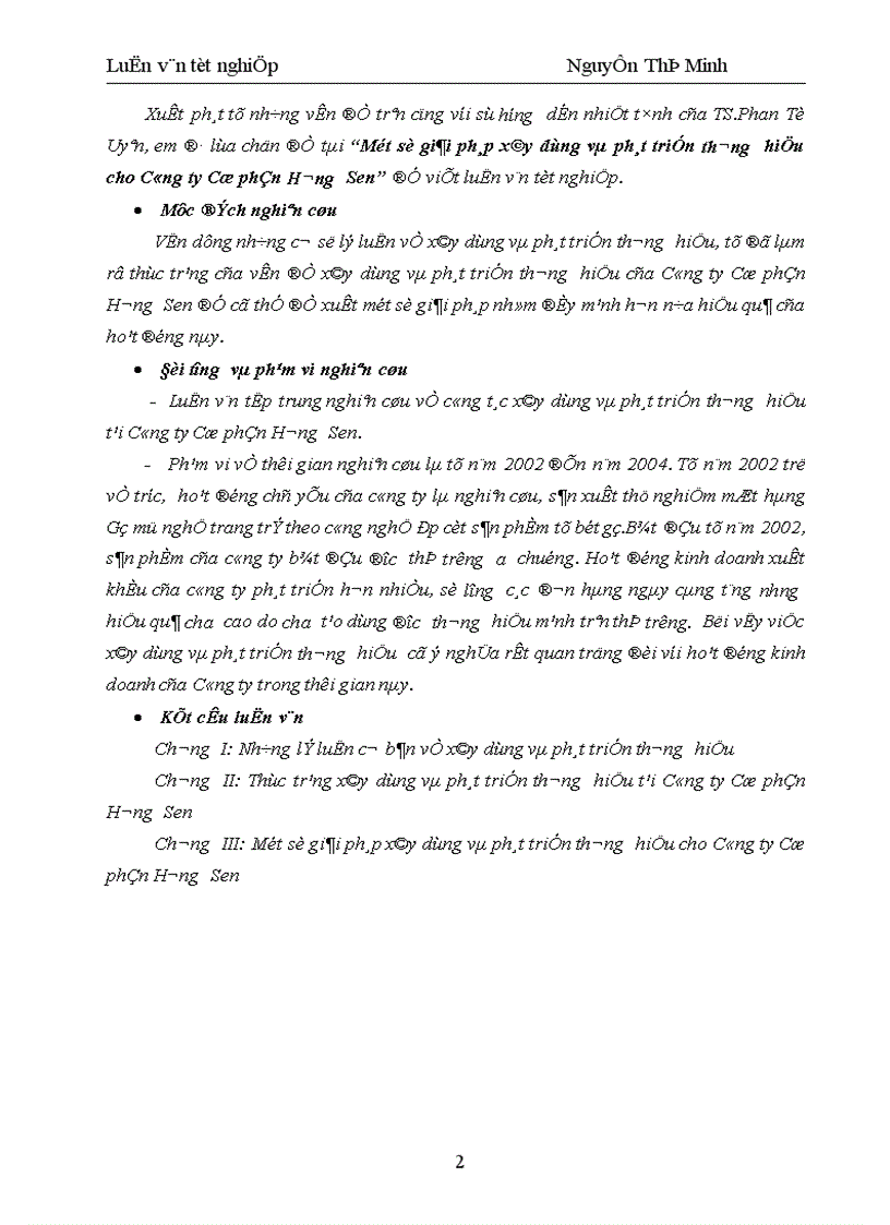 image for page Một số giải pháp xây dựng và phát triển thương hiệu cho Công ty Cổ phần Hương Sen 1