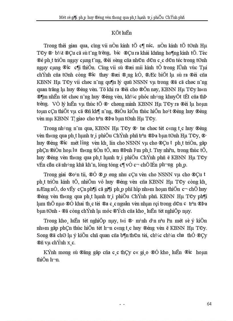 image for page Một số giải pháp huy động vốn thông qua phát hành trái phiếu Chính phủ ở KBNN Hà Tây 1