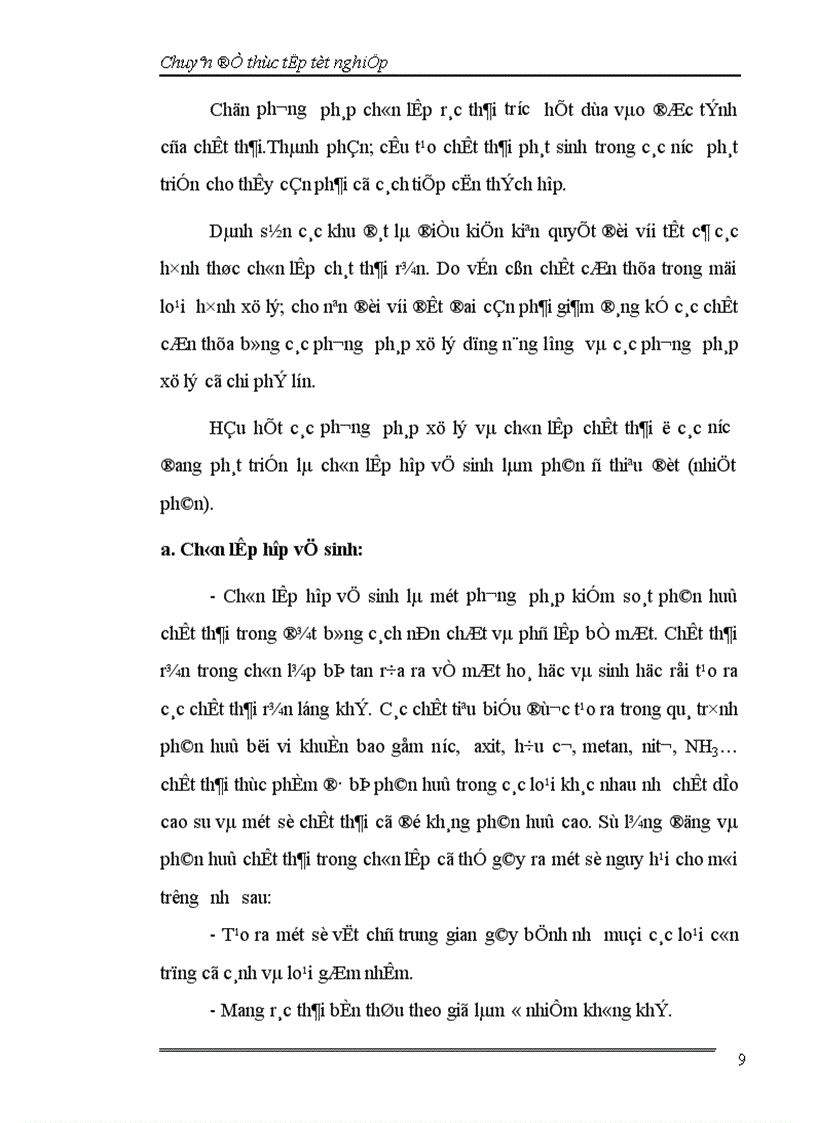image for page Đánh giá hiệu quả của việc thu gom vận chuyển và xử lý rác thải sinh hoạt ở thị xã Sơn Tây tỉnh Hà Tây