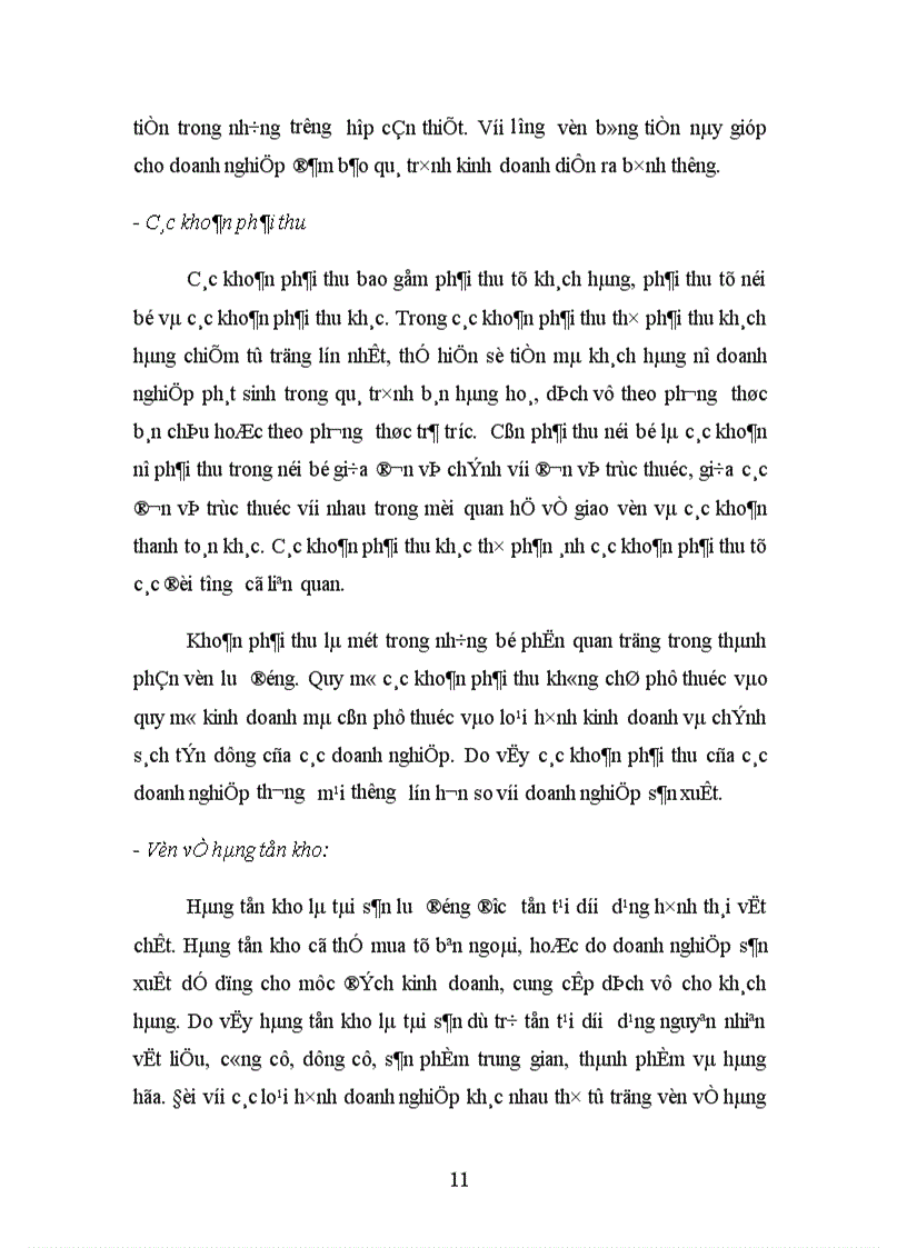 image for page Thực trạng công tác sử dụng vốn lưu động của doanh nghiệp trong nền kinh tế thị trường