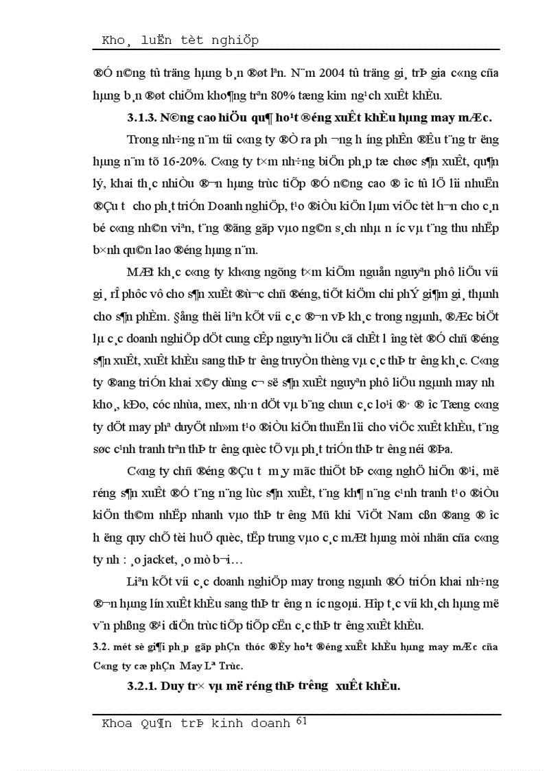 image for page Một số giải pháp nhằm thúc đẩy hoạt động xuất khẩu hàng may mặc tại Công ty cổ phần May Lê Trực