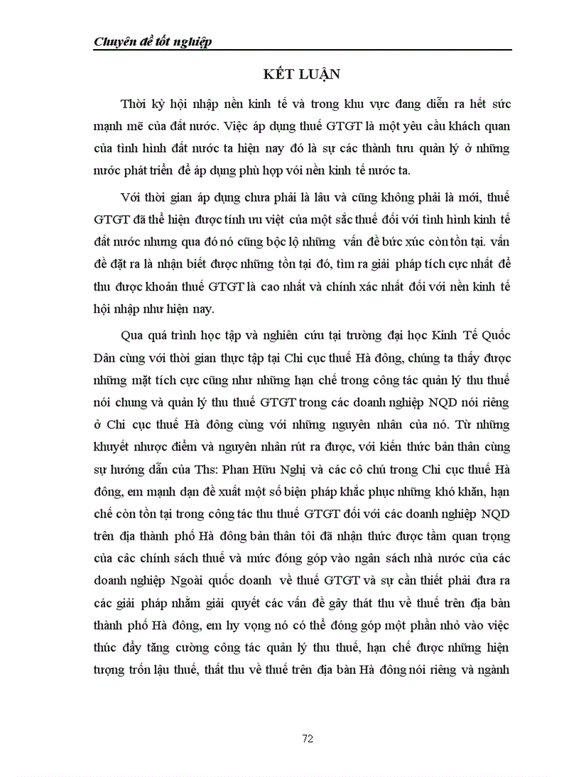 image for page Công tác quản lý thu thuế Giá Trị Gia Tăng đối với Doanh nghiệp Ngoài quốc doanh trên địa bàn thành phố Hà đông