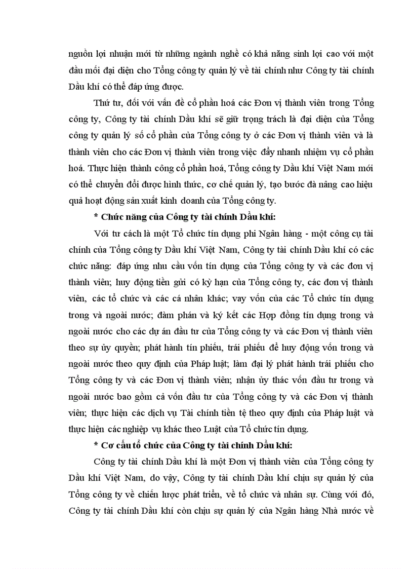 image for page Tình hình đầu tư tài chính vào Dự án tại Công ty tài chính Dầu khí thuộc Tổng công ty Dầu khí Việt Nam 1