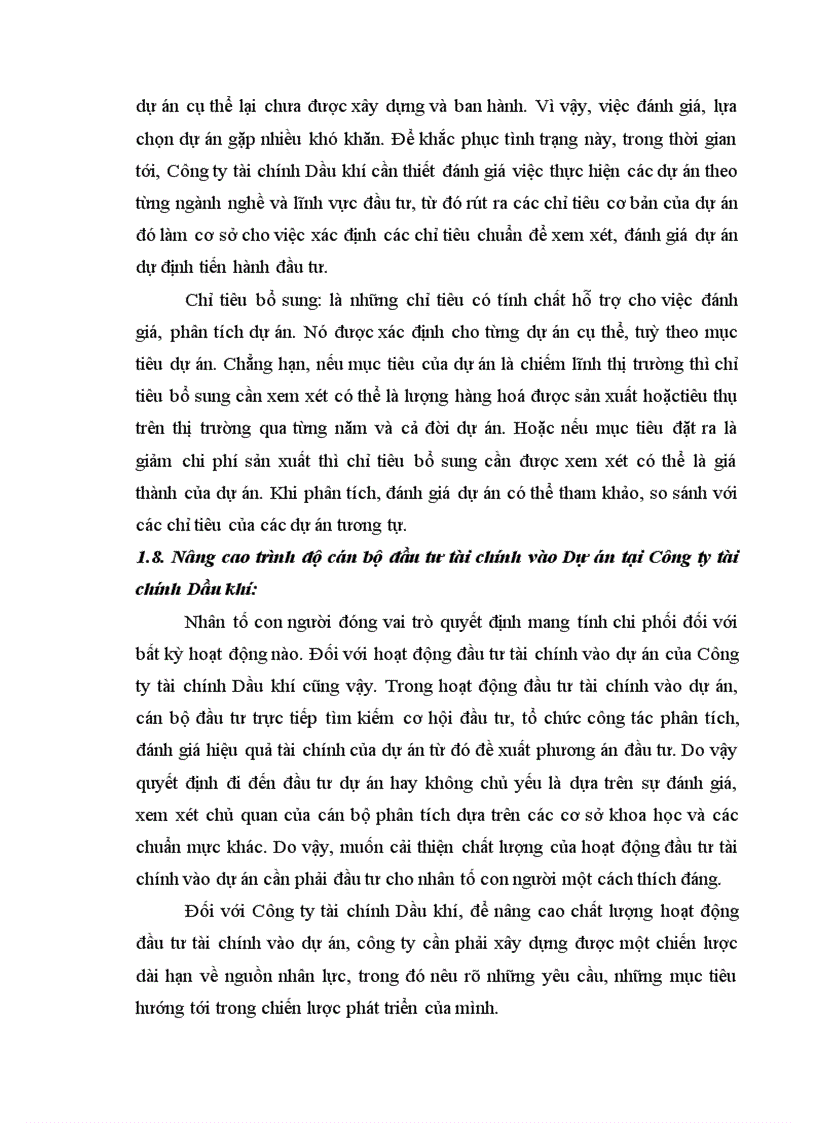 image for page Tình hình đầu tư tài chính vào Dự án tại Công ty tài chính Dầu khí thuộc Tổng công ty Dầu khí Việt Nam 1