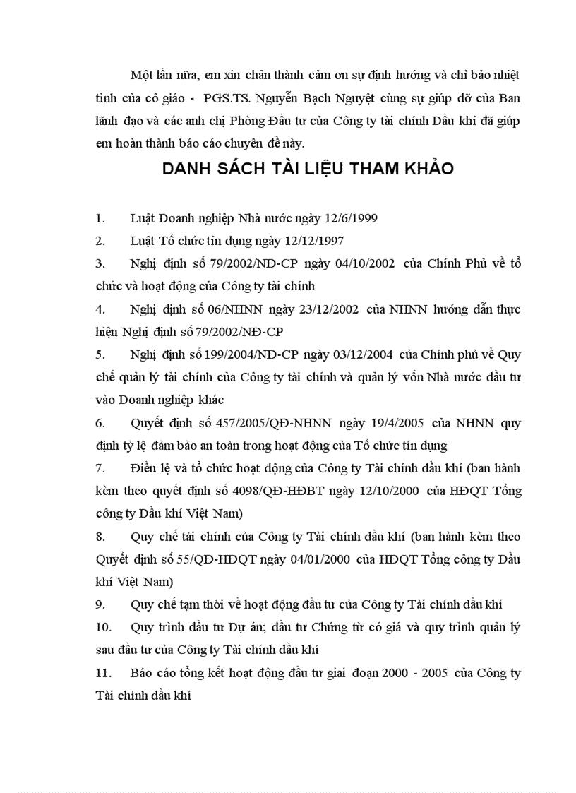 image for page Tình hình đầu tư tài chính vào Dự án tại Công ty tài chính Dầu khí thuộc Tổng công ty Dầu khí Việt Nam 1