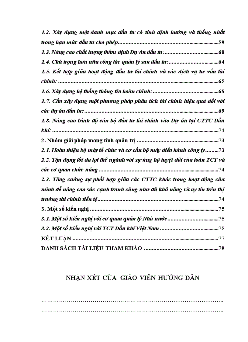 image for page Tình hình đầu tư tài chính vào Dự án tại Công ty tài chính Dầu khí thuộc Tổng công ty Dầu khí Việt Nam 1