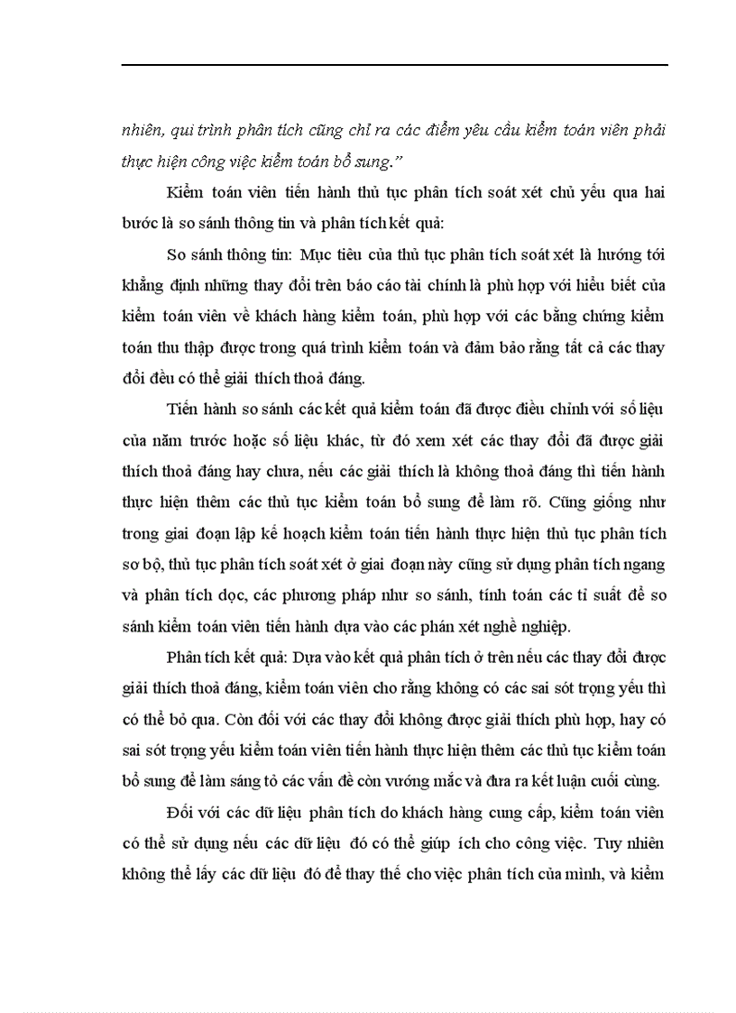 image for page Vận dụng thủ tục phân tích trong quy trình kiểm toán Báo cáo Tài chính tại Công ty Kiểm toán và Kế toán Hà Nội 1