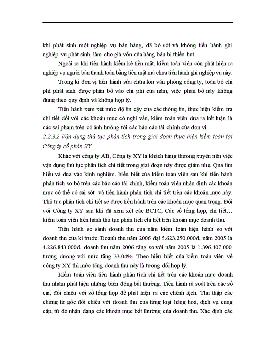 image for page Vận dụng thủ tục phân tích trong quy trình kiểm toán Báo cáo Tài chính tại Công ty Kiểm toán và Kế toán Hà Nội 1