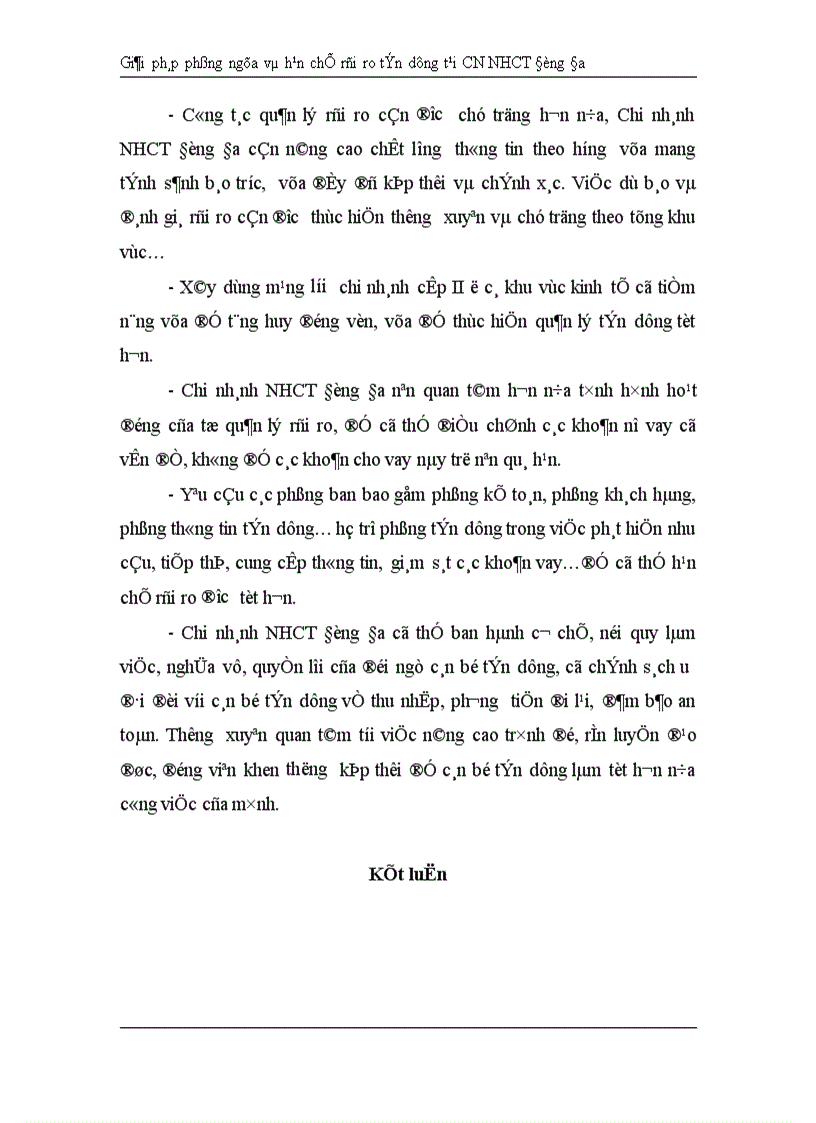 image for page Giải pháp hạn chế rủi ro tín dụng tại Chi nhánh Ngân hàng Công Thương khu vực Đống Đa 1