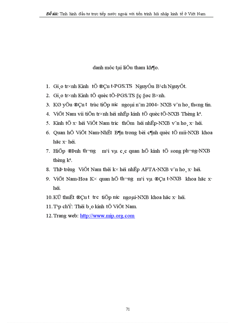 image for page Tình hình đầu tư trực tiếp nước ngoài với tiến trình hội nhập kinh tế quốc tế ở Việt Nam 1