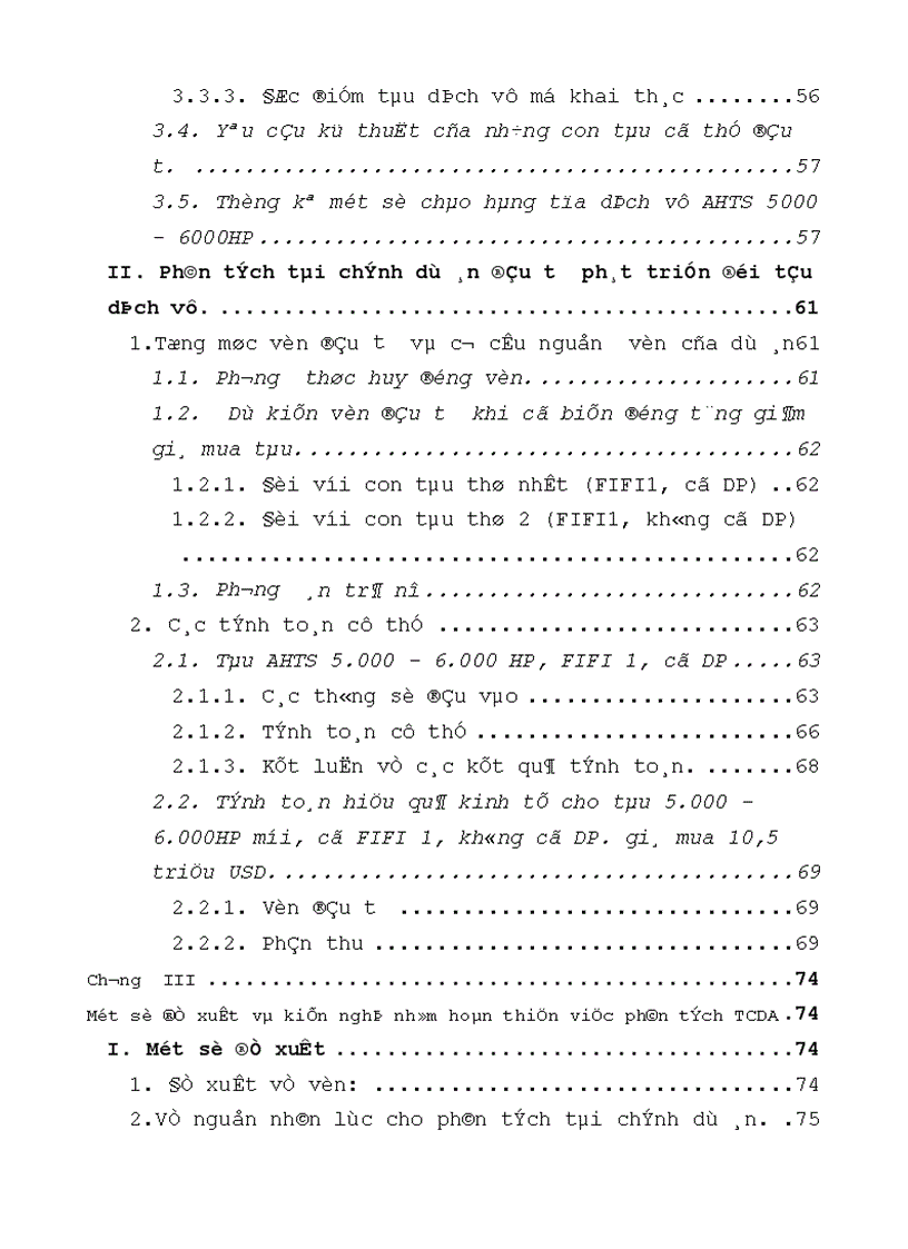 image for page Phân tích tàI chính dự án đầu tư phát triển đội tầu dịch vụ