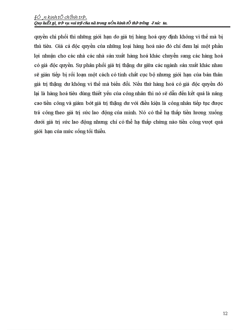 image for page Quy luật giá trị và vai trò của nó trong nền kinh tế thị trường ở nước ta 1