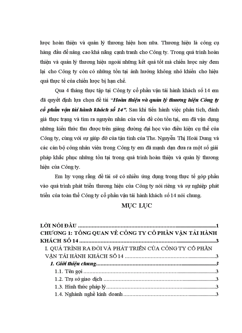 image for page Hoàn thiện và quản lý thương hiệu Công ty Cổ phần Vận tải Hành khách số 14 1