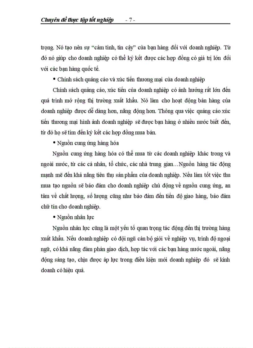 image for page Phương hướng và giải pháp phát triển thị trường xuất khẩu của Công ty cổ phần Xuất nhập khẩu Tạp phẩm 1