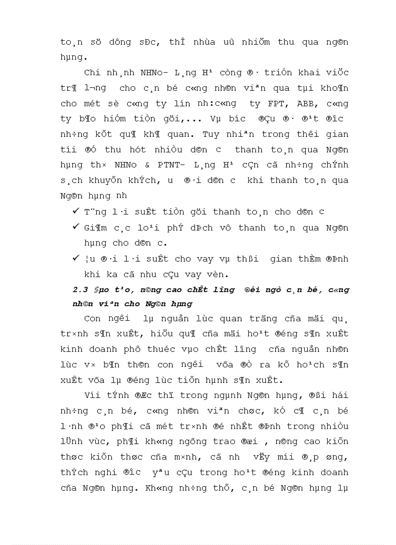 image for page Giải pháp phát triển dịch vụ thanh toán qua Ngân hàng tại chi nhánh NHNo PTNT Láng Hạ