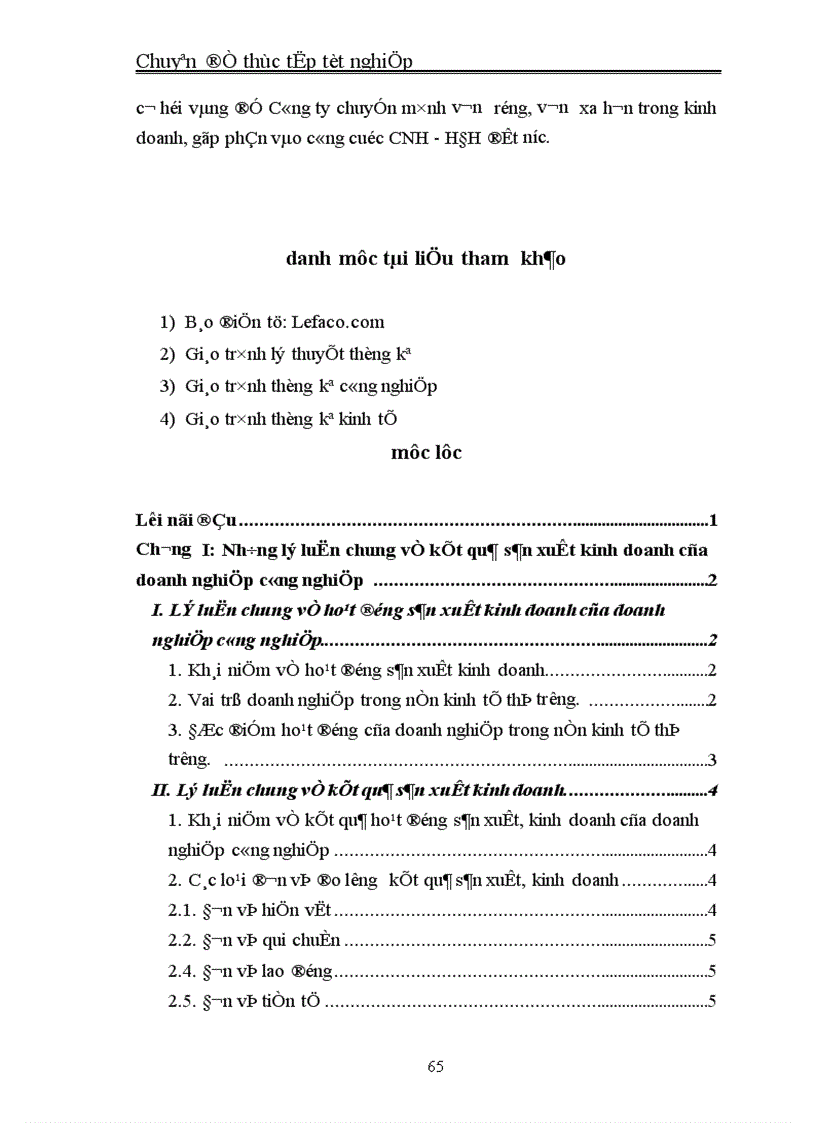 image for page Vận dụng một số phương pháp thống kê phân tích kết quả sản xuất kinh doanh công ty giầy Thượng Đình giai đoạn 1999 2004 và dự báo cho năm 2005 2006 1