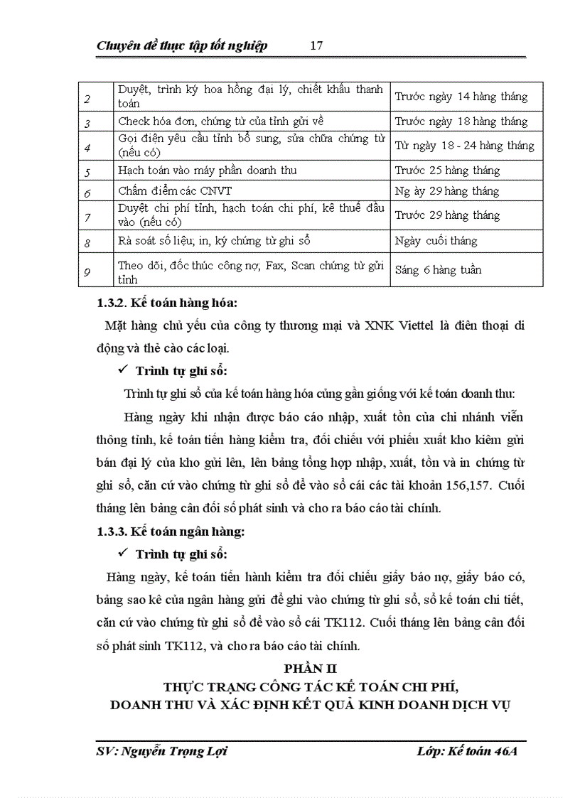 image for page Hoàn thiện kế toán chi phí doanh thu và xác định kết quả cung cấp dịch vụ tại Công ty thương mại và XNK Viettel 1