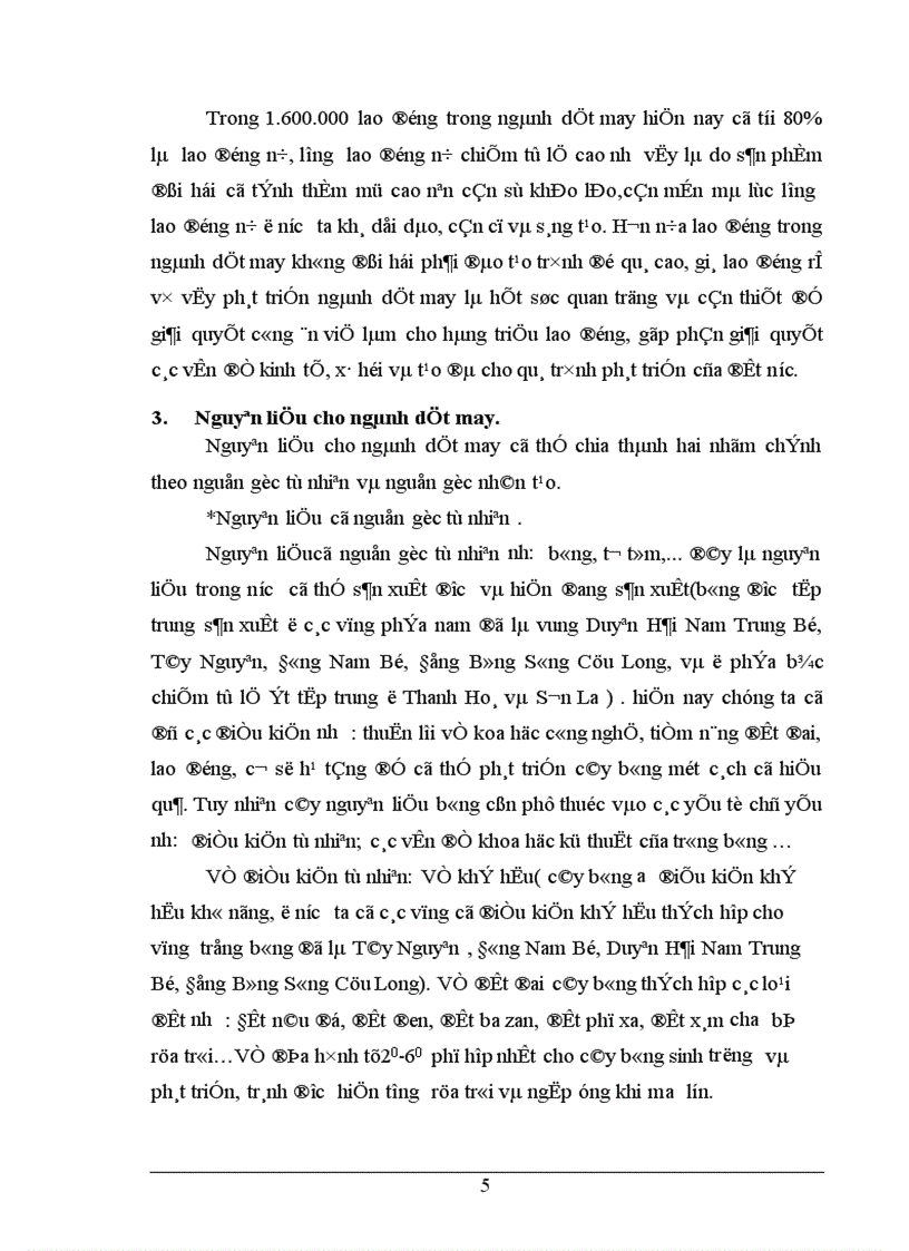 image for page Giải pháp phát triển nguyên liệu bông đáp ứng nhu cầu ngành dệt may Việt Nam đến năm 2010