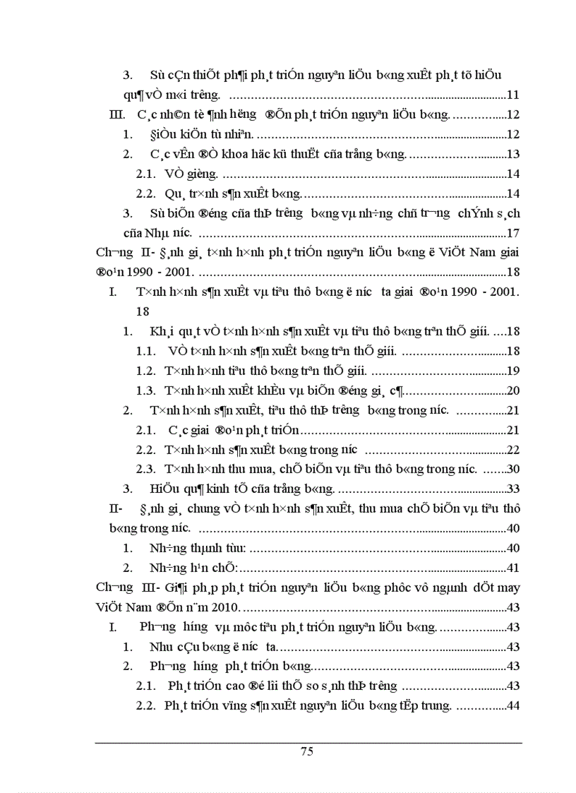image for page Giải pháp phát triển nguyên liệu bông đáp ứng nhu cầu ngành dệt may Việt Nam đến năm 2010
