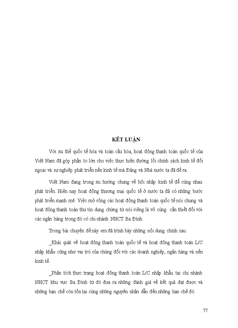 image for page Mở rộng hoạt động thanh toán L C nhập khẩu tại chi nhánh NHCT khu vực Ba Đình