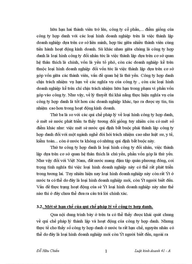 image for page Công ty hợp danh chế độ pháp lý thành lập hoạt động