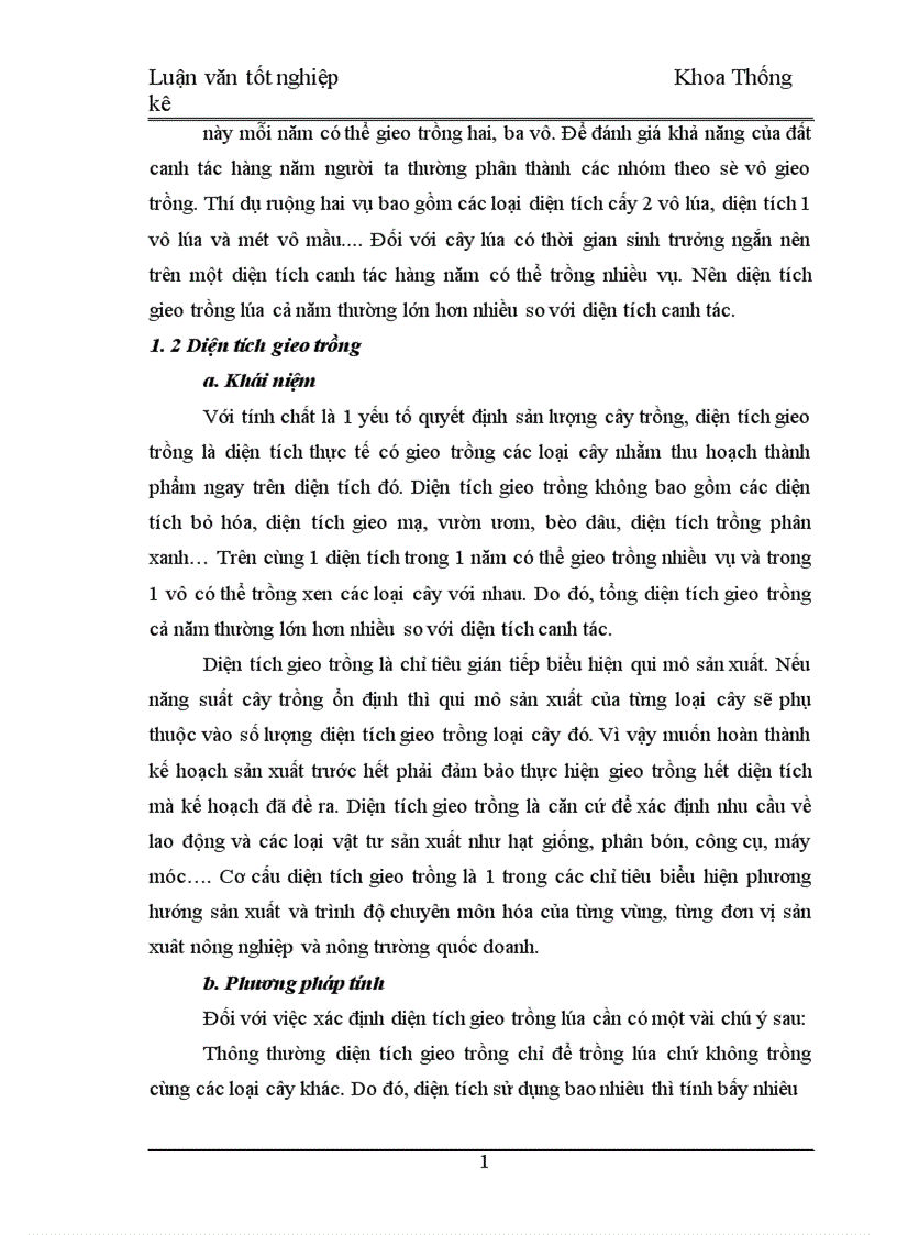 image for page Phân tích thống kê diện tích năng suất sản lượng lúa tỉnh Bình Định thời kỳ 1995 2005