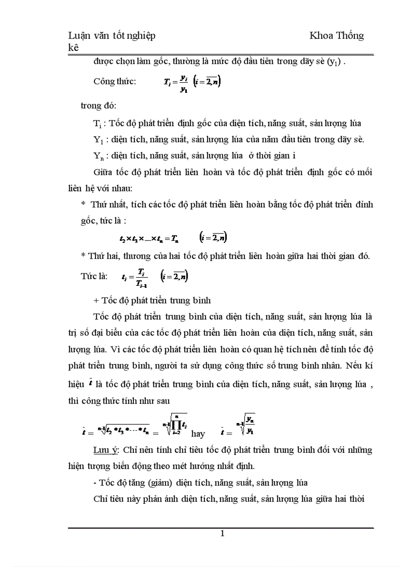 image for page Phân tích thống kê diện tích năng suất sản lượng lúa tỉnh Bình Định thời kỳ 1995 2005