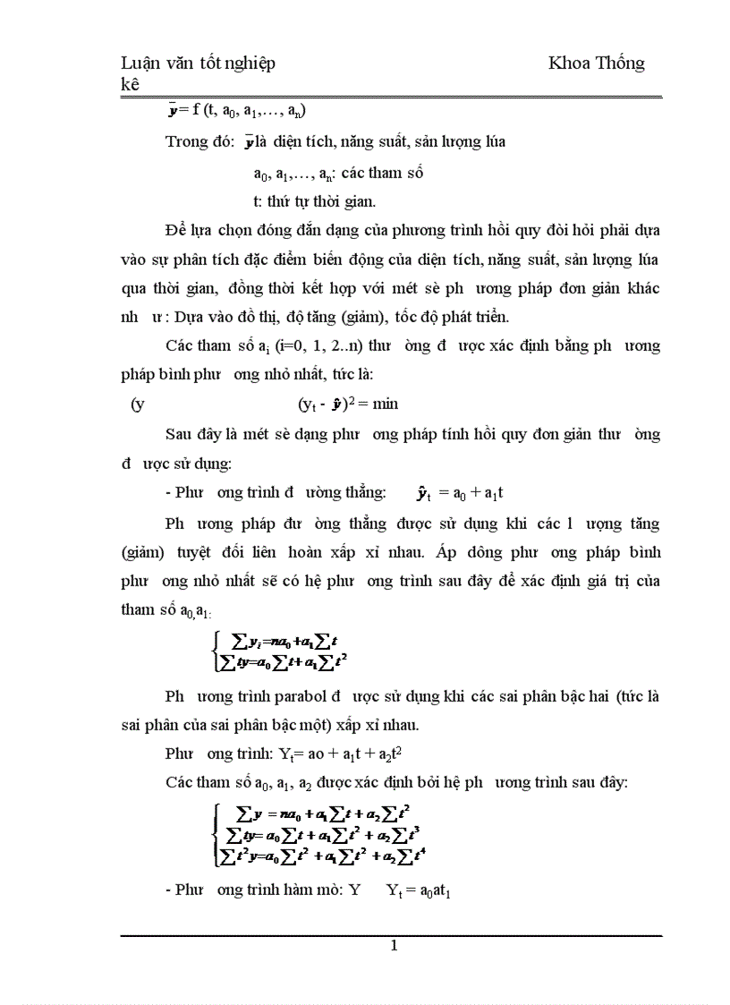 image for page Phân tích thống kê diện tích năng suất sản lượng lúa tỉnh Bình Định thời kỳ 1995 2005