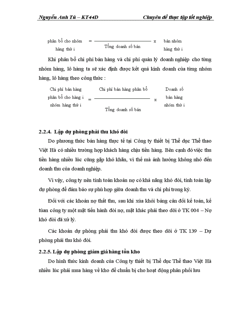 image for page Kế toán bán hàng và xác định kết quả bán hàng tại Công ty thiết bị Thể dục Thể thao Việt Hà 1