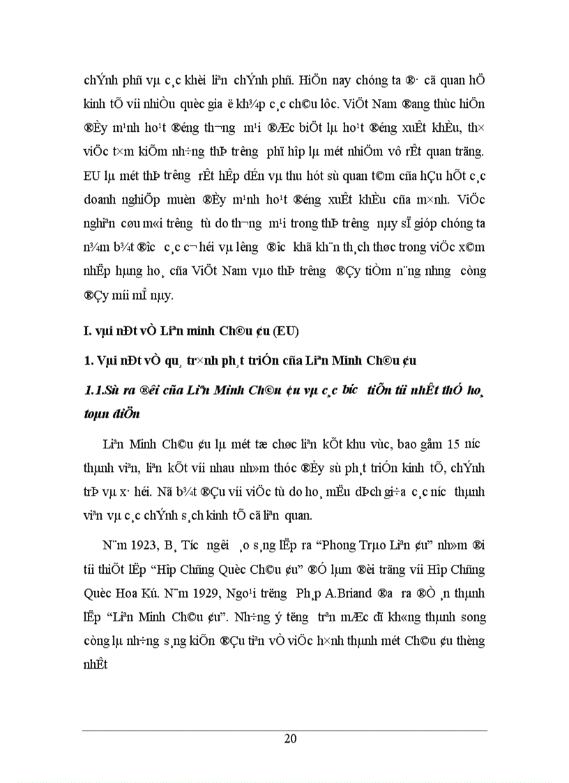 image for page tự do hoá thương mại trong eu và khả năng thâm nhập thị trường eu của hàng hoá việt nam