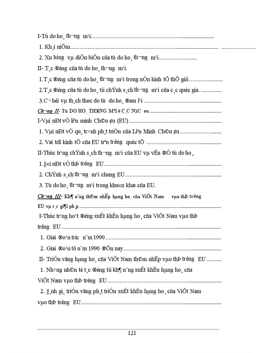 image for page tự do hoá thương mại trong eu và khả năng thâm nhập thị trường eu của hàng hoá việt nam