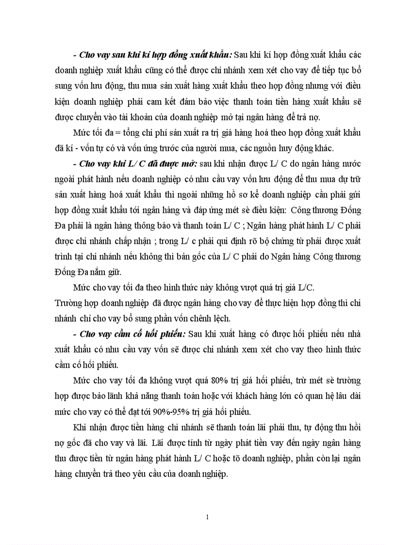 image for page Một số giải pháp nhằm nâng cao chất lượng tín dụng xuất nhập khẩu tại Chi nhánh Ngân hàng Công thương khu vực Đống Đa 1