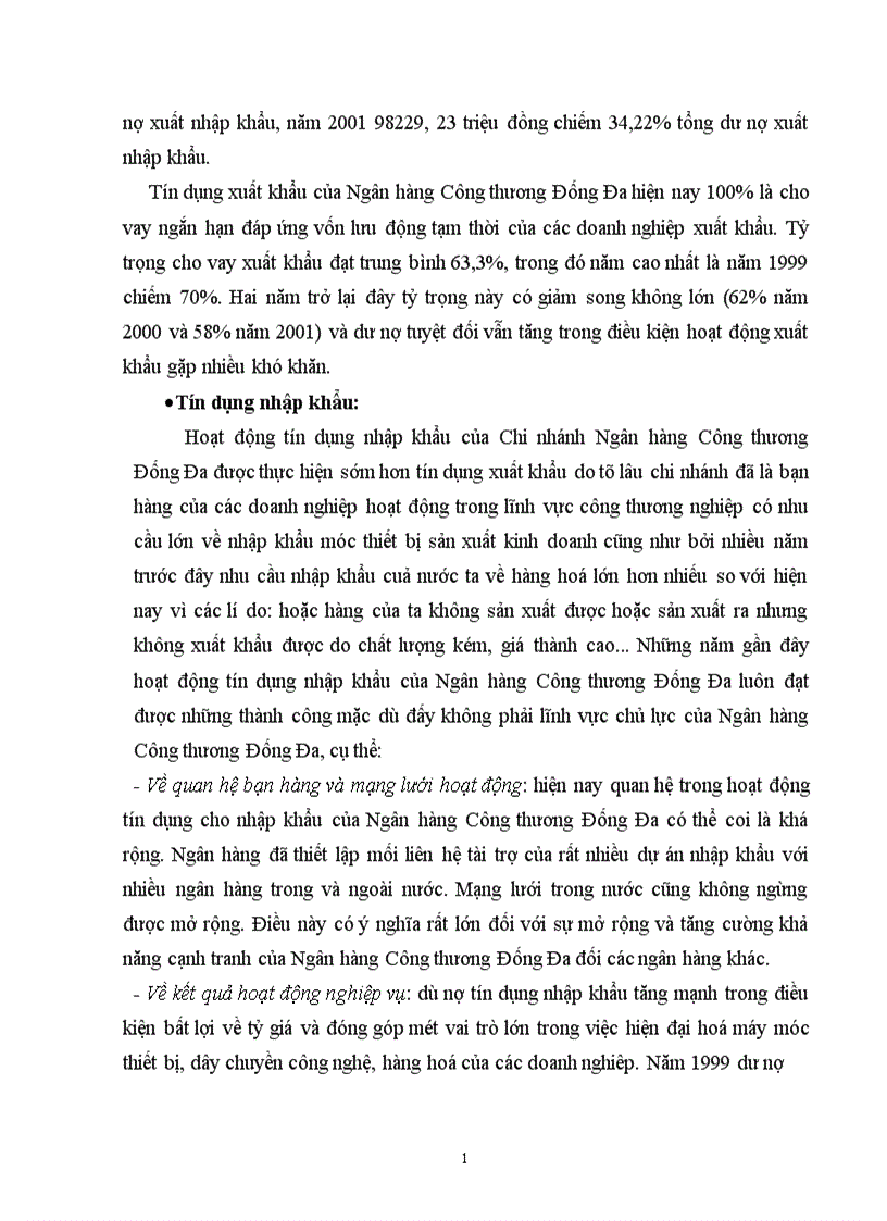 image for page Một số giải pháp nhằm nâng cao chất lượng tín dụng xuất nhập khẩu tại Chi nhánh Ngân hàng Công thương khu vực Đống Đa 1