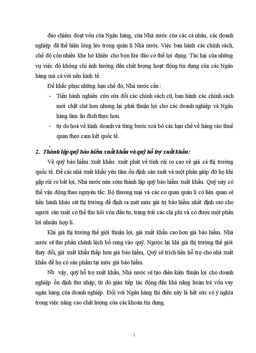 image for page Một số giải pháp nhằm nâng cao chất lượng tín dụng xuất nhập khẩu tại Chi nhánh Ngân hàng Công thương khu vực Đống Đa 1