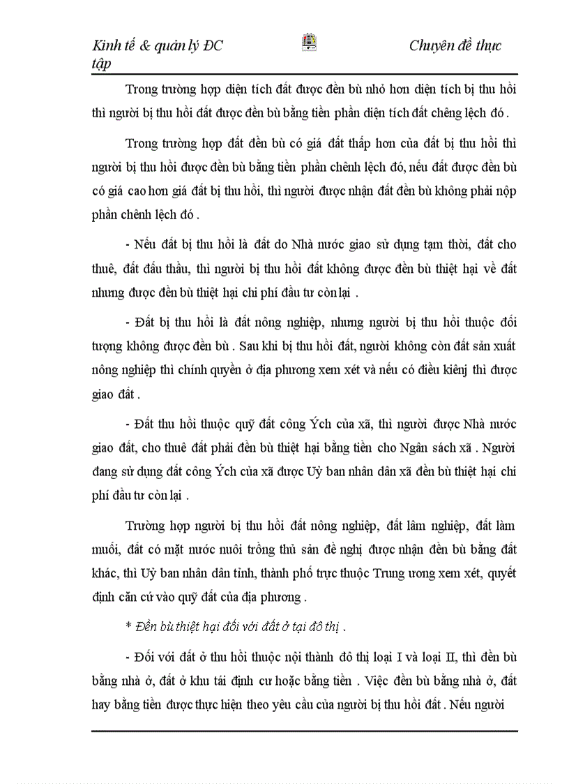 image for page Thực trạng và giải pháp định giá đất trong đền bù thiệt hại giải phóng mặt bằng vị dụ khu đô thị mới Đại Kim Định Công